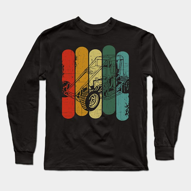 Sprint Car Retro Racing Long Sleeve T-Shirt by VintageShirtShoppe